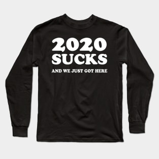 2020 sucks and we just got here Long Sleeve T-Shirt